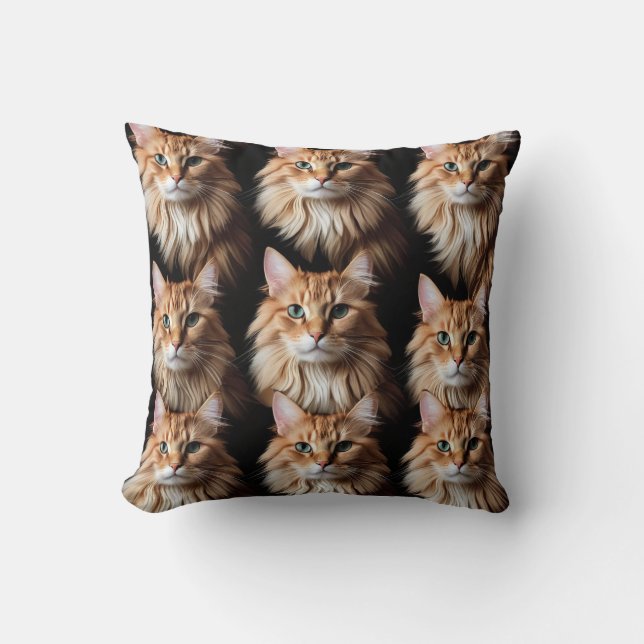 cat pattern cushion (Front)