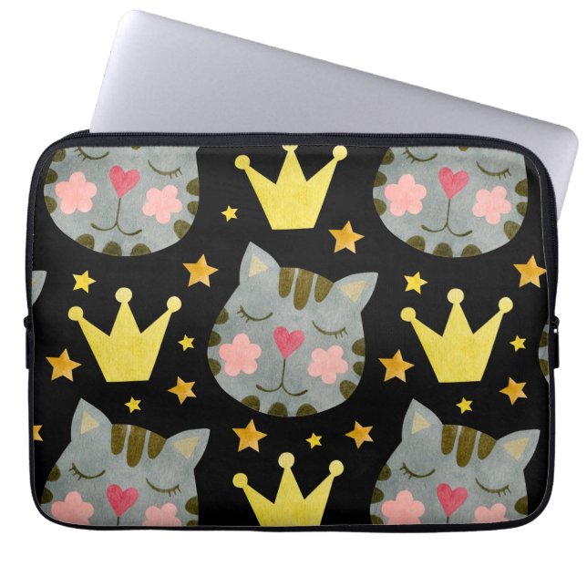 Cat Pattern Cute Pets Animals  Laptop Sleeve (Front)