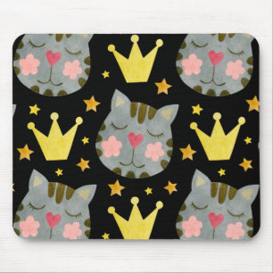 Cat Pattern Cute Pets Animals Mouse Mat