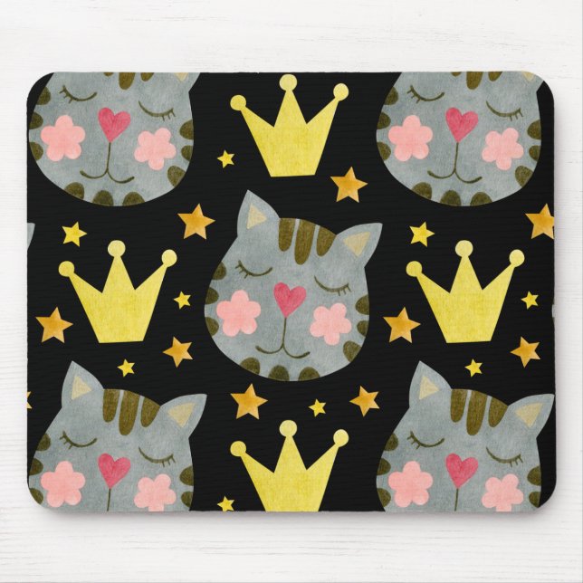 Cat Pattern Cute Pets Animals Mouse Mat (Front)