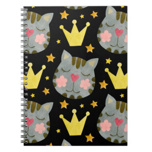 Cat Pattern Cute Pets Animals Notebook
