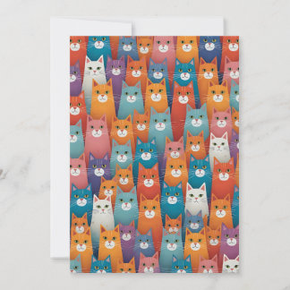 Cat pattern design  holiday card