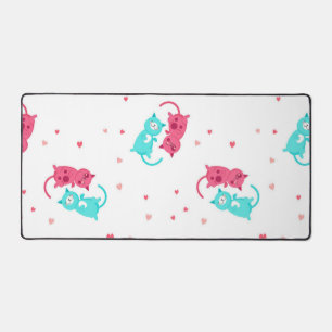 Cat pattern desk mat