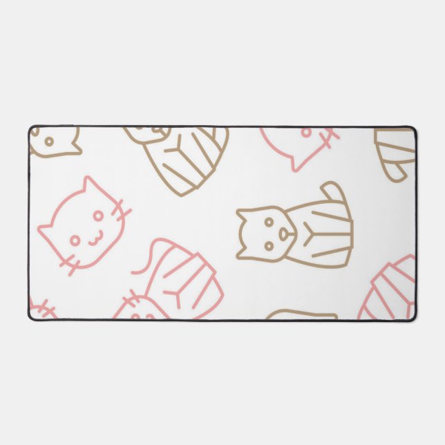 Cat pattern desk mat (Front)