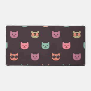 Cat pattern desk mat