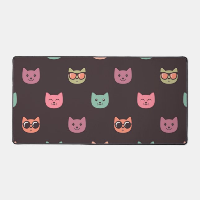 Cat pattern desk mat (Front)