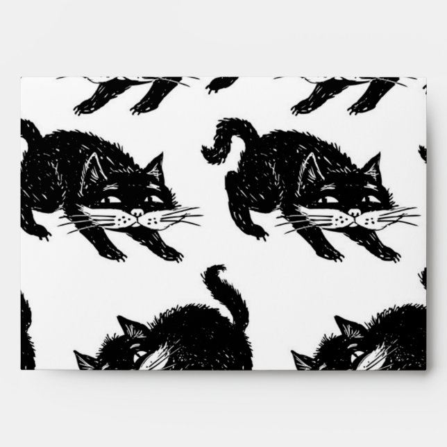 Cat pattern envelope (Front)