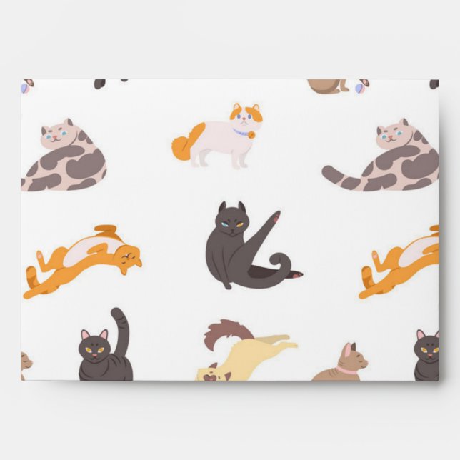 Cat pattern envelope (Front)