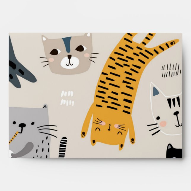 Cat pattern envelope (Front)