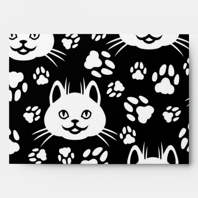 Cat pattern envelope (Front)