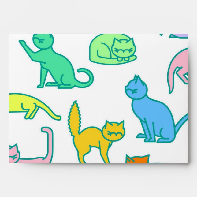 Cat pattern envelope (Front)