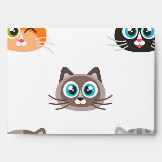 Cat pattern envelope (Front)
