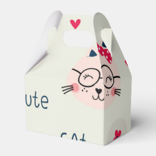 Cat pattern favour box