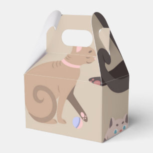 Cat pattern favour box