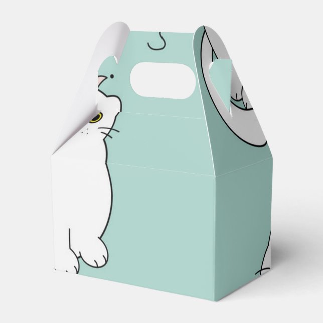 Cat pattern favour box (Front Side)