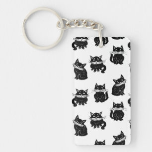 Cat pattern key ring