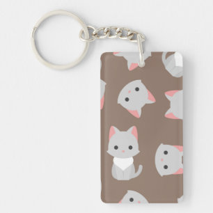Cat pattern key ring