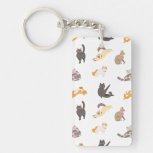 Cat pattern key ring