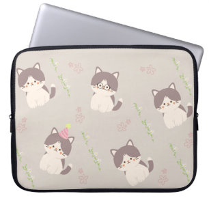 cat-pattern laptop caces sleeve