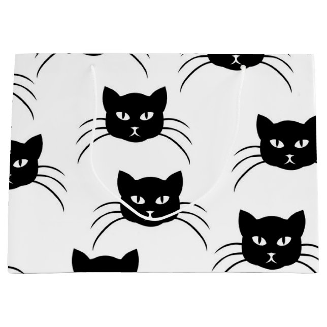 Cat pattern large gift bag (Front)