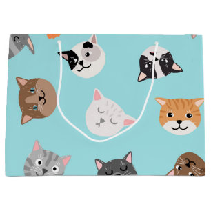 Cat pattern large gift bag
