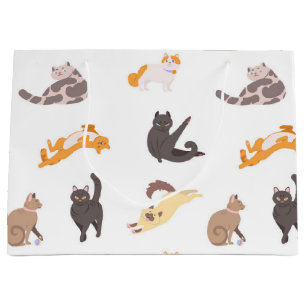 Cat pattern large gift bag