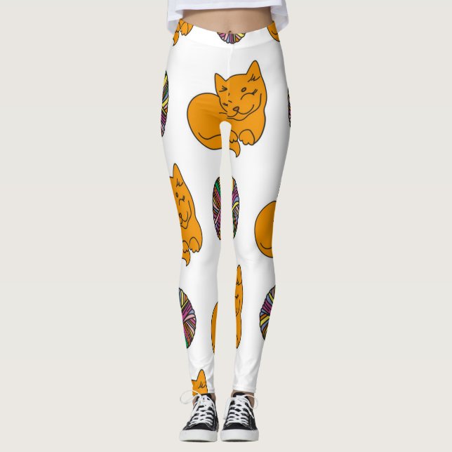 Cat pattern leggings (Front)