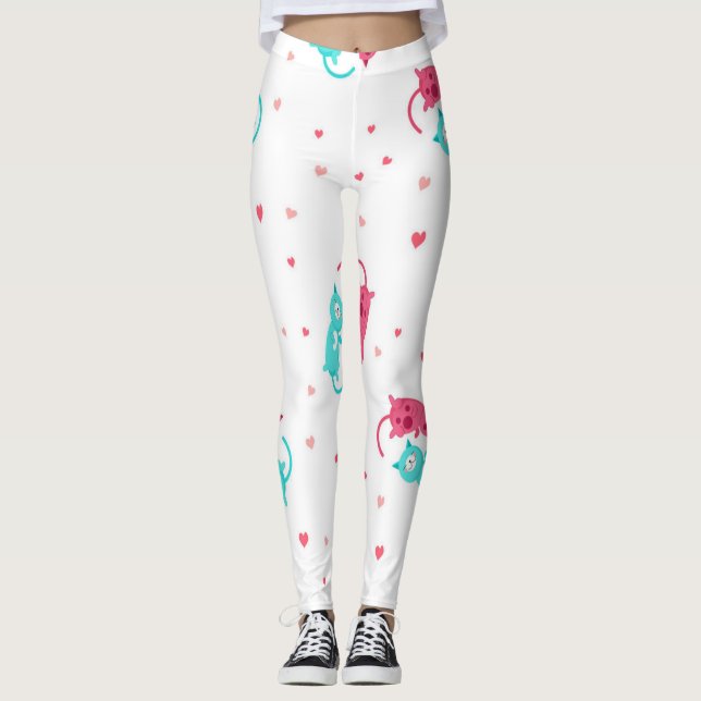 Cat pattern leggings (Front)