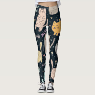 Cat pattern leggings