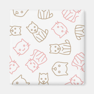Cat pattern magnet