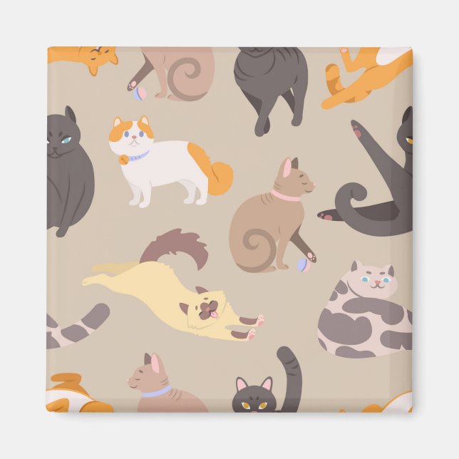 Cat pattern magnet (Front)