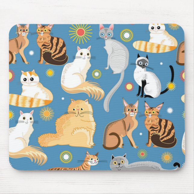 Cat pattern mouse mat (Front)