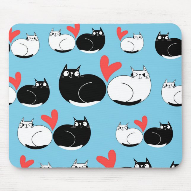 Cat pattern mouse mat (Front)