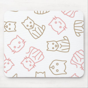 Cat pattern mouse mat