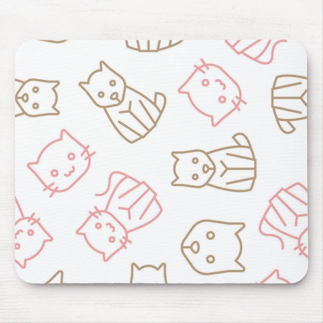 Cat pattern mouse mat (Front)