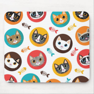 Cat pattern mouse mat