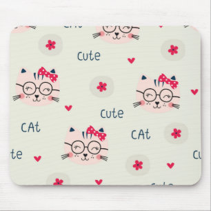 Cat pattern mouse mat