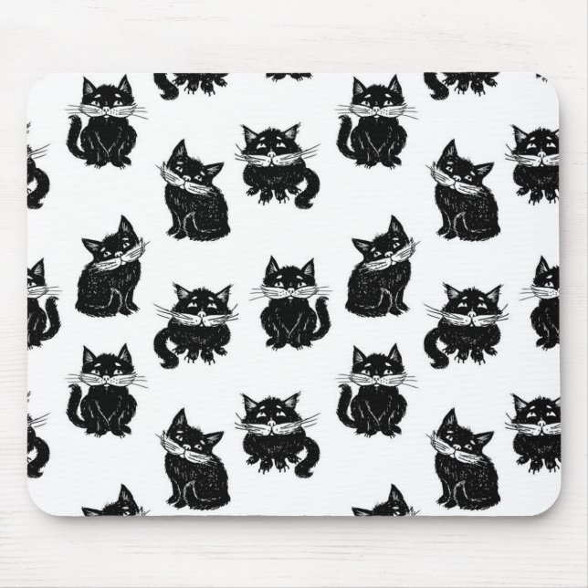 Cat pattern mouse mat (Front)