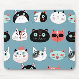 Cat pattern mouse mat