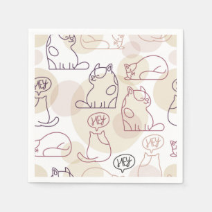 Cat pattern napkin
