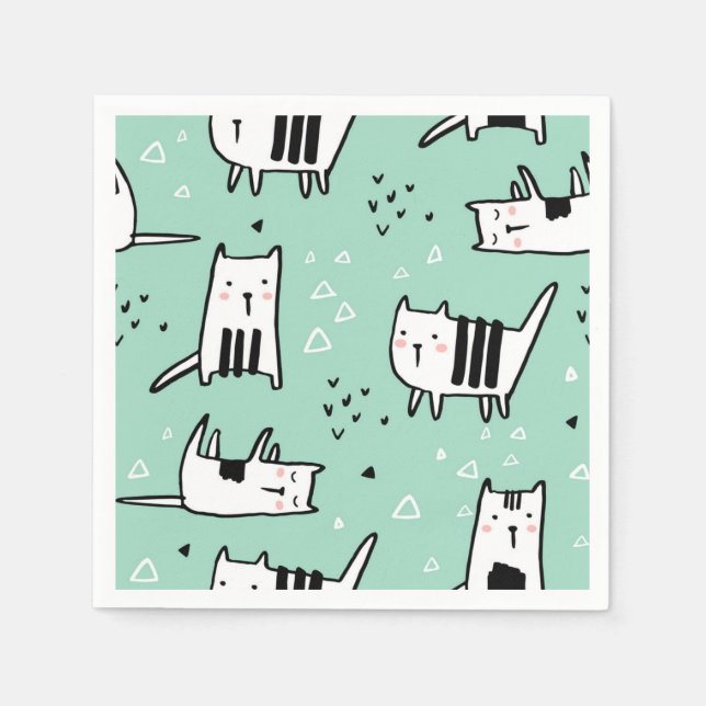 Cat pattern napkin (Front)