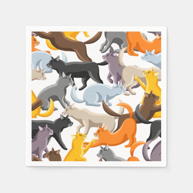 Cat pattern napkin (Front)