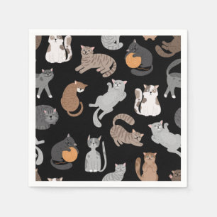 Cat pattern napkin