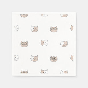 Cat pattern napkin