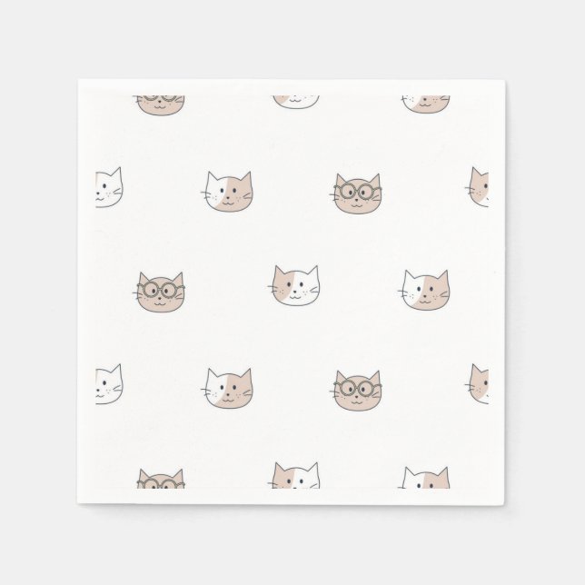 Cat pattern napkin (Front)