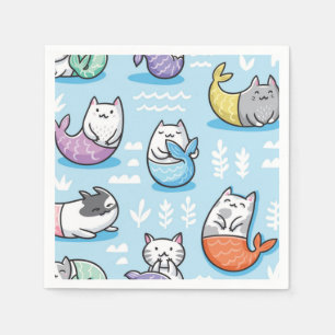 Cat pattern napkin