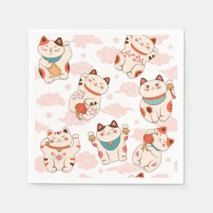Cat pattern napkin
