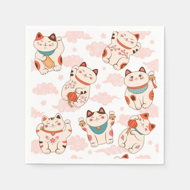 Cat pattern napkin (Front)