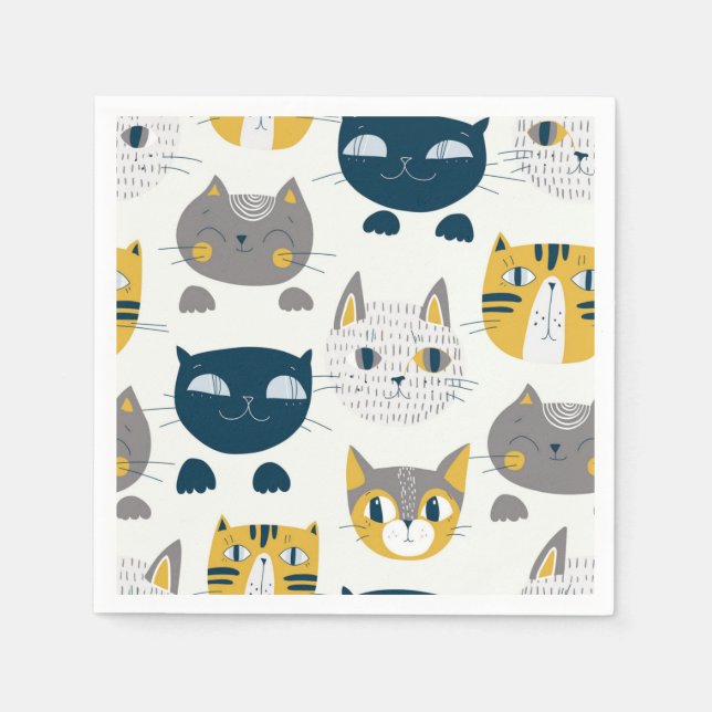 Cat pattern napkin (Front)