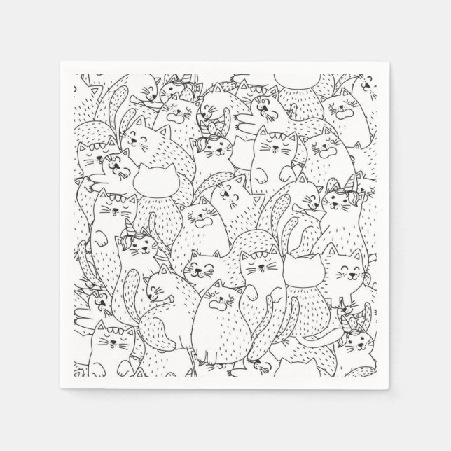 Cat pattern napkin (Front)
